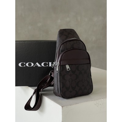 Мужская сумка слинг мессенджер Coach через плечо коричневый Коуч Мужская сумка слинг мессенджер Coach через плечо коричневый Коуч