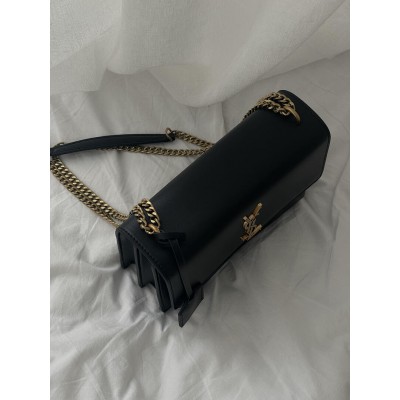 Жіноча сумка клатч Yves Saint Laurent Sunset Medium Shoulder Bag YSL Ів Сен Лоран чорний