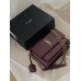 Жіноча сумка клатч Yves Saint Laurent Sunset Medium Shoulder Bag YSL Ів Сен Лоран бордовий