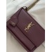 Жіноча сумка клатч Yves Saint Laurent Sunset Medium Shoulder Bag YSL Ів Сен Лоран бордовий