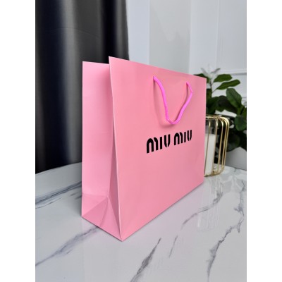 Фірмова упаковка середній пакет Miu Miu упаковка подарунок. Подарункова брендова упаковка Міу Міу