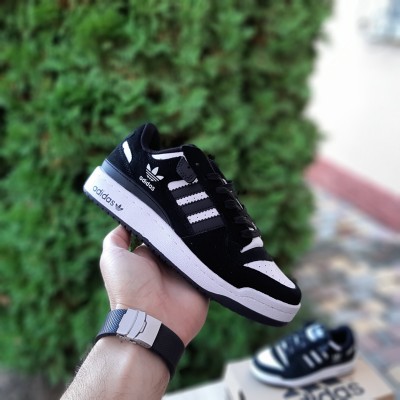 Adidas Forum 84 Low Black Suede White, Розмір 41