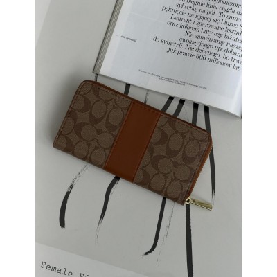 Гаманець Coach Accordion Zip Wallet Коуч жіночий великий персиковий