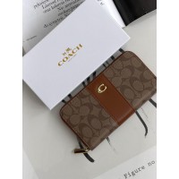 Гаманець Coach Accordion Zip Wallet Коуч жіночий великий персиковий