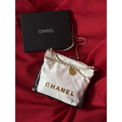 Сумка жіноча клатч через плече Chanel 22 Mini Handbag Шанель білий 22 Міні Сумка жіноча клатч через плече Chanel 22 Mini Handbag Шанель білий 22 Міні