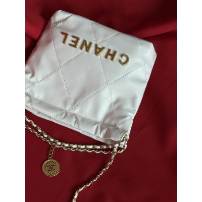 Сумка жіноча клатч через плече Chanel 22 Mini Handbag Шанель білий 22 Міні