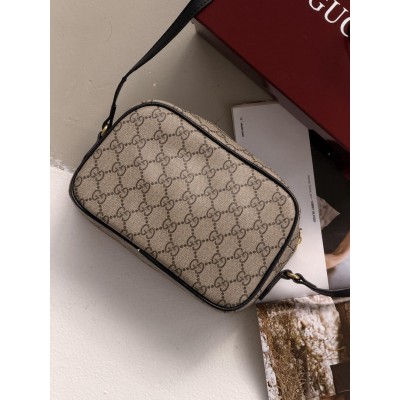 Жіноча сумка Gucci Ophidia чорно-бежевий кросс боді через плече Гучії