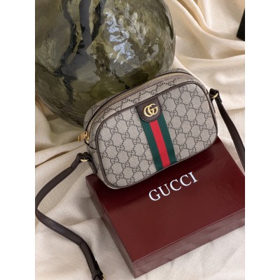 Женская сумка Gucci Ophidia коричнево-бежевый крос боди через плече Гучии Женская сумка Gucci Ophidia коричнево-бежевый крос боди через плече Гучии