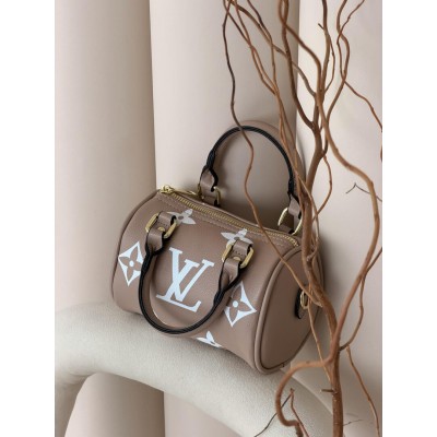 Жіноча сумка Louis Vuitton Nano Speedy mini барило бежевий монограм через плече Луї Віттон