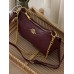 Сумка жіноча Coach Teri Shoulder Bag With Quilting бордовий через плече Коуч Тері