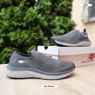 New Balance тапкие мокасины слипоны серые, Размер 42