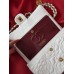 Сумка жіноча клатч через плече Chanel Classic Double Flap Bag Camellia PREMIUM Шанель білий золото
