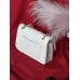Сумка жіноча клатч через плече Chanel Classic Double Flap Bag Camellia PREMIUM Шанель білий золото