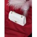 Сумка жіноча клатч через плече Chanel Classic Double Flap Bag Camellia PREMIUM Шанель білий золото
