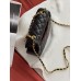 Клатч жіноча сумка Chanel Mini Lambskin Coco Charms Rectangular Classic через плече чорний Шанель маленька