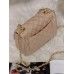 Клатч жіночий сумка Chanel Mini Lambskin Coco Charms Rectangular Classic через плече бежевий Шанель маленька