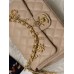 Клатч жіночий сумка Chanel Mini Lambskin Coco Charms Rectangular Classic через плече бежевий Шанель маленька