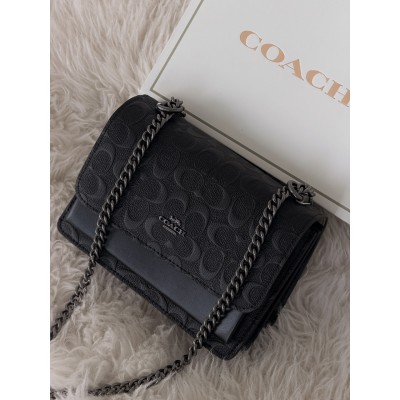 Сумка жіноча Coach Mini Klare Crossbody in Signature Canvas через плече чорний текстурований Коуч Сумка жіноча Coach Mini Klare Crossbody in Signature Canvas через плече чорний текстурований Коуч