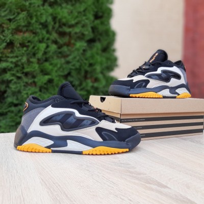 Adidas Streetball Чорні з білим та оранжевим, Розмір 45