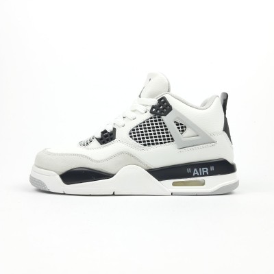 Nike AIR Jordan 4 високі білі з сірим, Розмір 41 Nike AIR Jordan 4 високі білі з сірим, Розмір 41