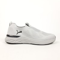 PUMA SOFTRIDE тапкие мокасины слипоны светло серые с черным, Размер 44