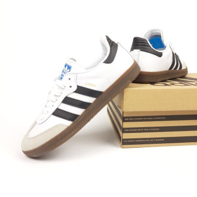 Аdidas Samba Vegan White/Gum белые с черным, Размер 38