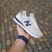 New Balance 574 Classic серые с синим на бежевом, Размер 37