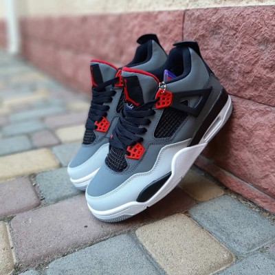 Air Jordan 4 Retro PSG Paris Saint Germain Сірі з червоним, Розмір 42