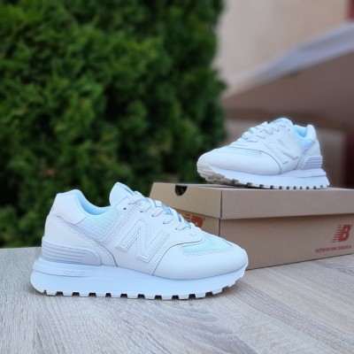 New Balance 574 Legacy белая кожа/сетка, Размер 41