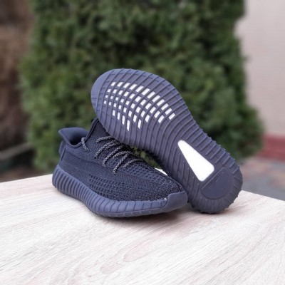 Adidas Yeezy Boost 350 чорні повний рефлектив, Розмір 36