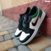 Nike Air Jordan 1 low білі з чорним і зеленим, Розмір 44