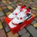 Nike Air Jordan 4 Білі з червоним, Розмір 36