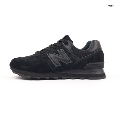 New Balance 574 черные на черной кожаная N, Размер 46 New Balance 574 черные на черной кожаная N, Размер 46