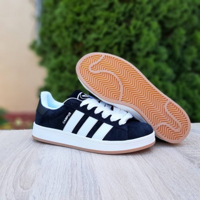 Adidas CAMPUS 00s черные с белым на бежевом, Размер 40