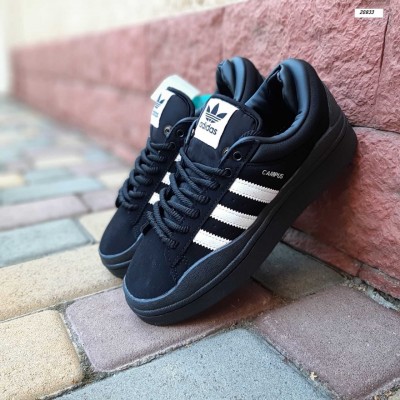 Adidas CAMPUS чорні( білі смужки), Розмір 37