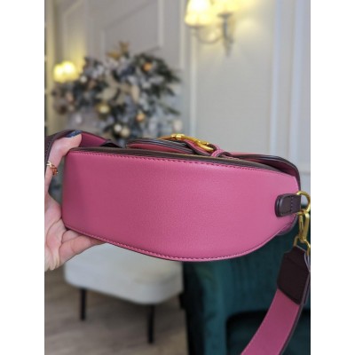 Жіноча сумка Coach рожевий моногам Коуч