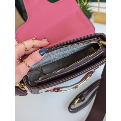 Жіноча сумка Coach рожевий моногам Коуч