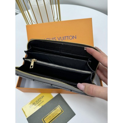 Мужской кошелек Louis Vuitton серый классик Луи Витон кошелек унисекс