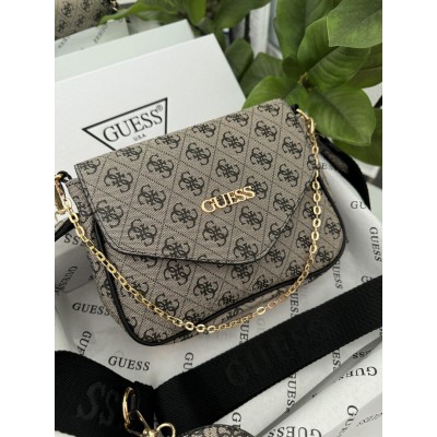 Сумка жіноча Guess темно-сірий Гесс крос-боді 2 в 1