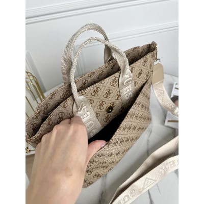 Сумка жіноча Guess Medium Гесс шопер бежевий шоппер
