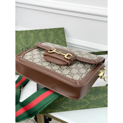 Сумка жіноча Horsebit 1955 Gucci Гуччі коричневий міні