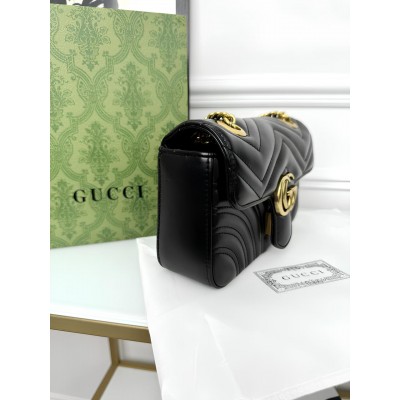 Сумка женская Gucci Marmont Mini Shoulder клатч Гуччи черный