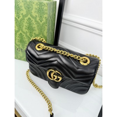 Сумка женская Gucci Marmont Mini Shoulder клатч Гуччи черный