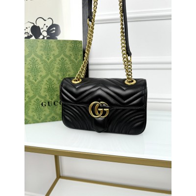 Сумка женская Gucci Marmont Mini Shoulder клатч Гуччи черный