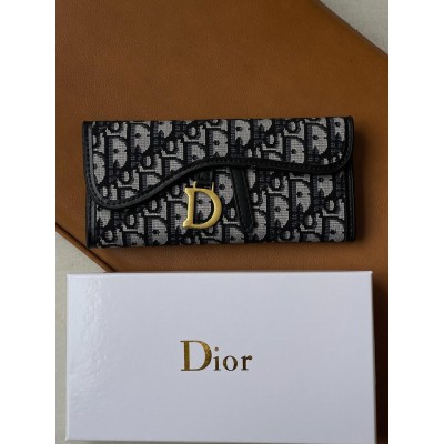 Жіночий гаманець візитниця сідло Christian Dior сірий Діор Жіночий гаманець візитниця сідло Christian Dior сірий Діор