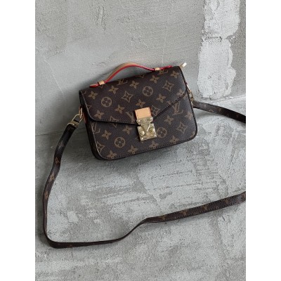 Cумка женская Луи Витон через плечо Louis Vuitton Small Pochette коричневый + беж мини Cумка женская Луи Витон через плечо Louis Vuitton Small Pochette коричневый + беж мини