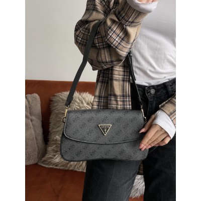 Сумка женская Guess багет серый Гесс