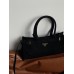 Жіноча сумка Prada Medium Suede Tote Bag через плече чорний Прада