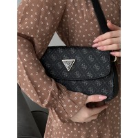 Сумка женская Guess багет черный Гесс