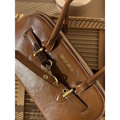 Сумка женская Miu Miu Aventure Nappa mini карамельный кросс боди Миу Миу